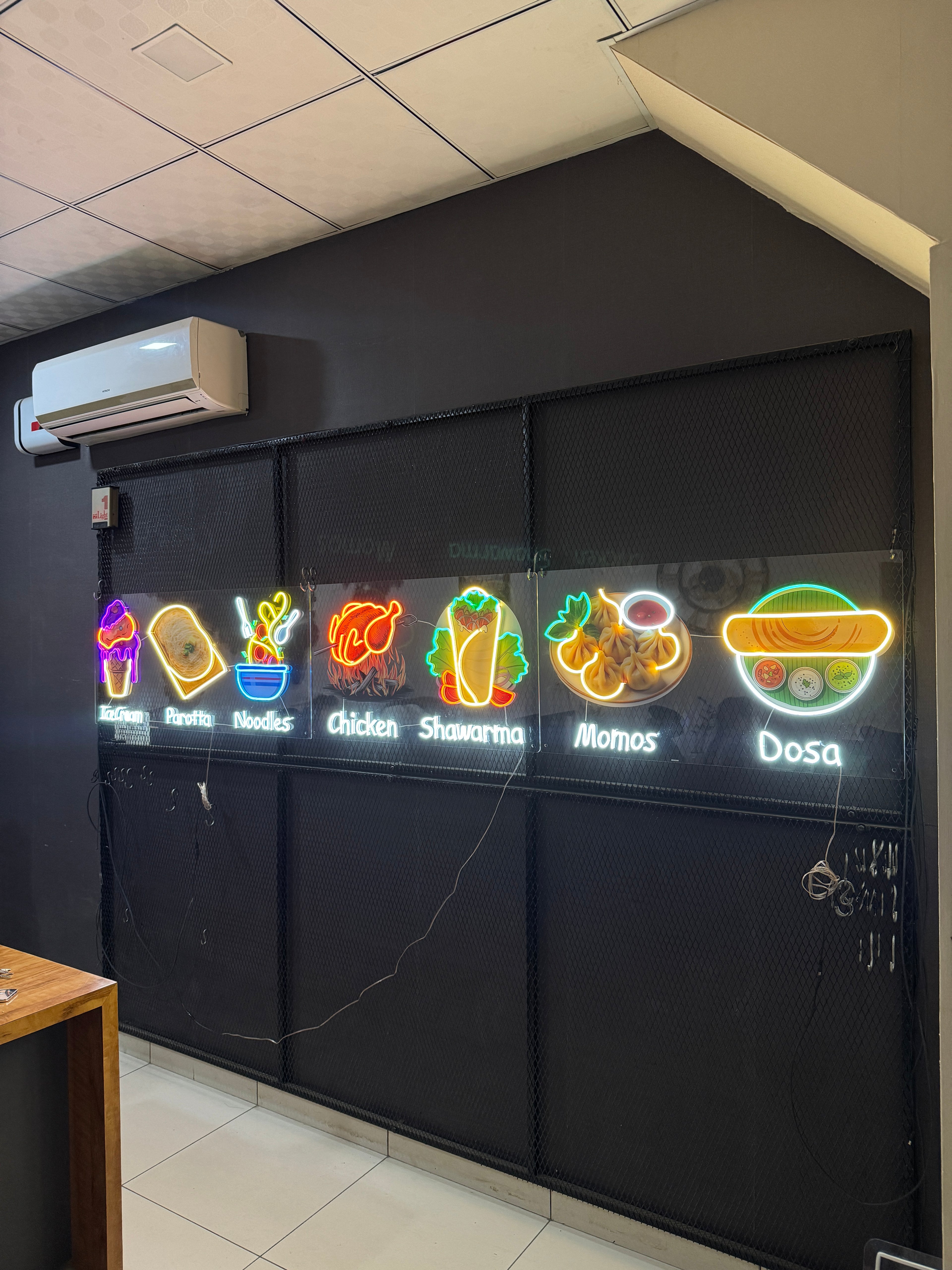 Multiple Food Icons Neon Sign
