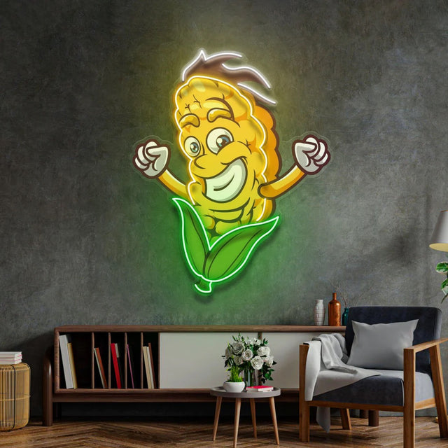 Happy Corn Led Sign Pop Art