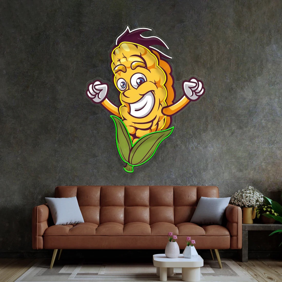 Happy Corn Led Sign Pop Art