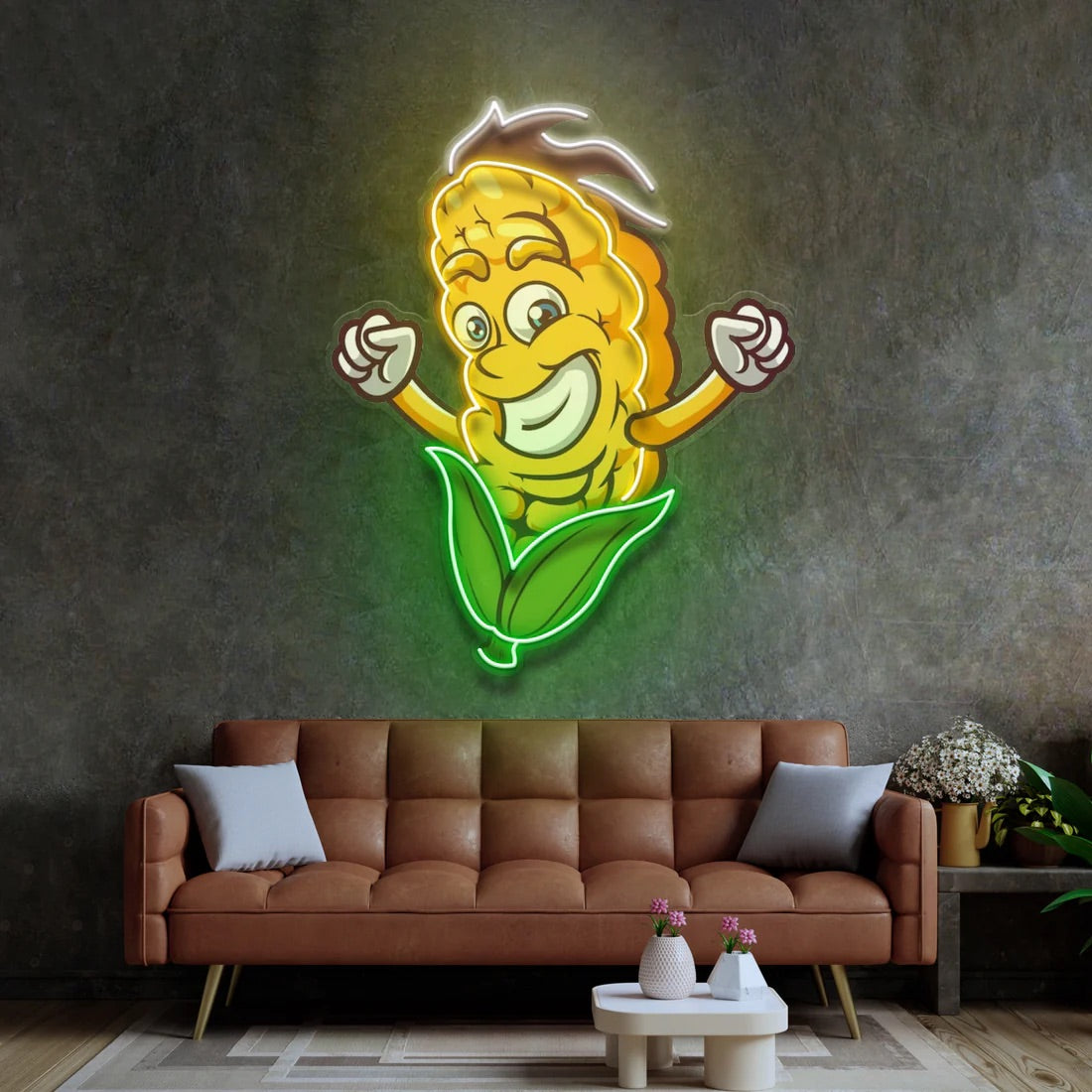 Happy Corn Led Sign Pop Art
