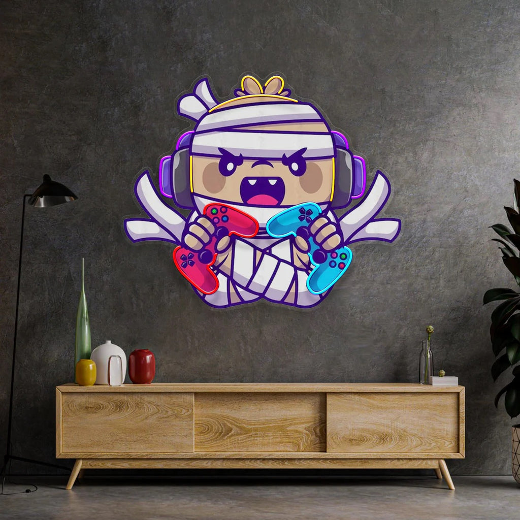 Cute Mummy Gaming Led Neon Sign