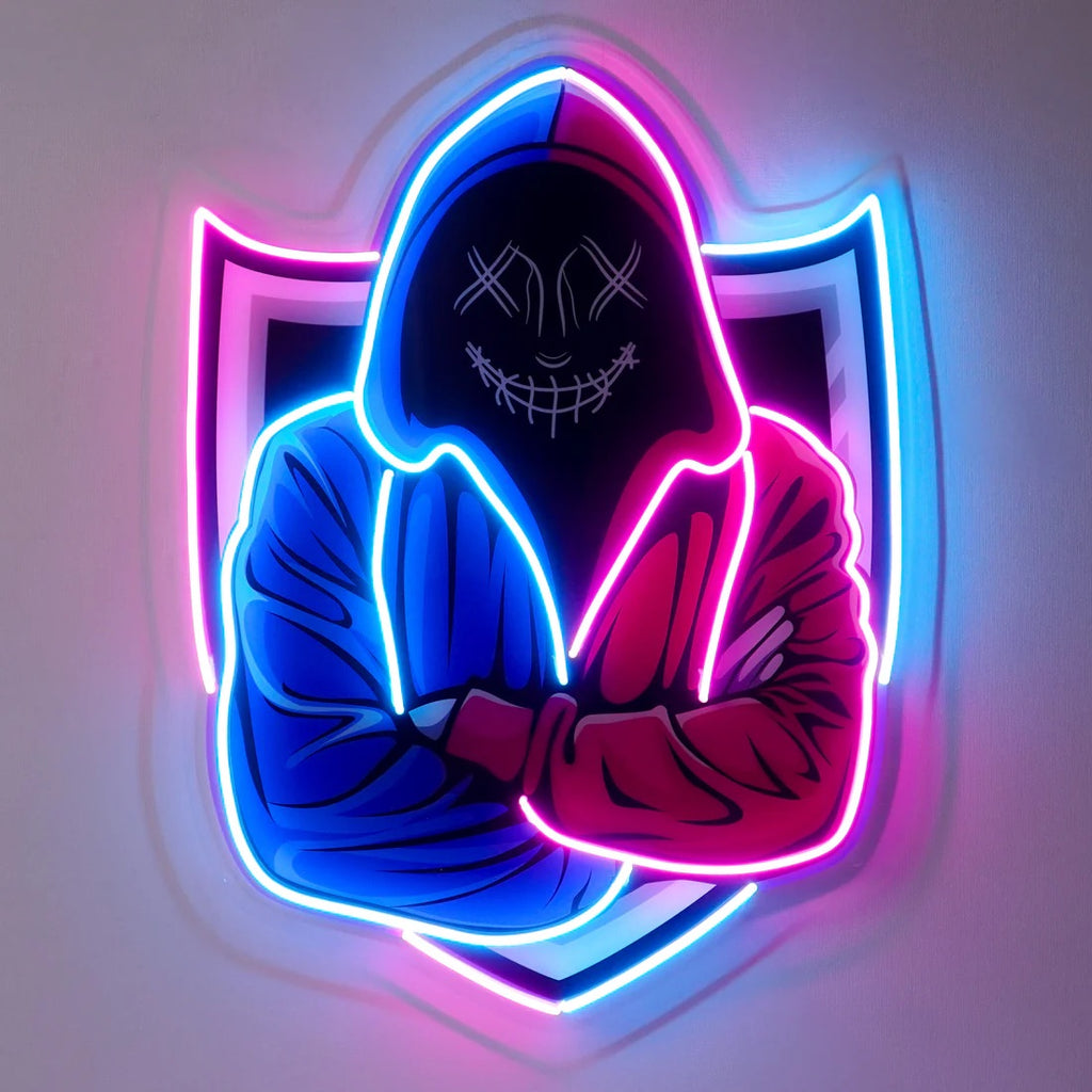 Hacker Macot Led Neon Sign Pop Art