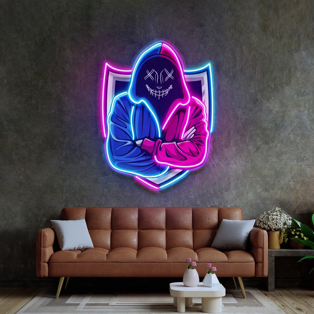 Hacker Macot Led Neon Sign Pop Art