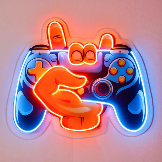 Hand Holding Game Pad Pop Art