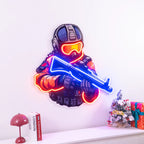 Shooting Games Led Neon Sign Pop Art