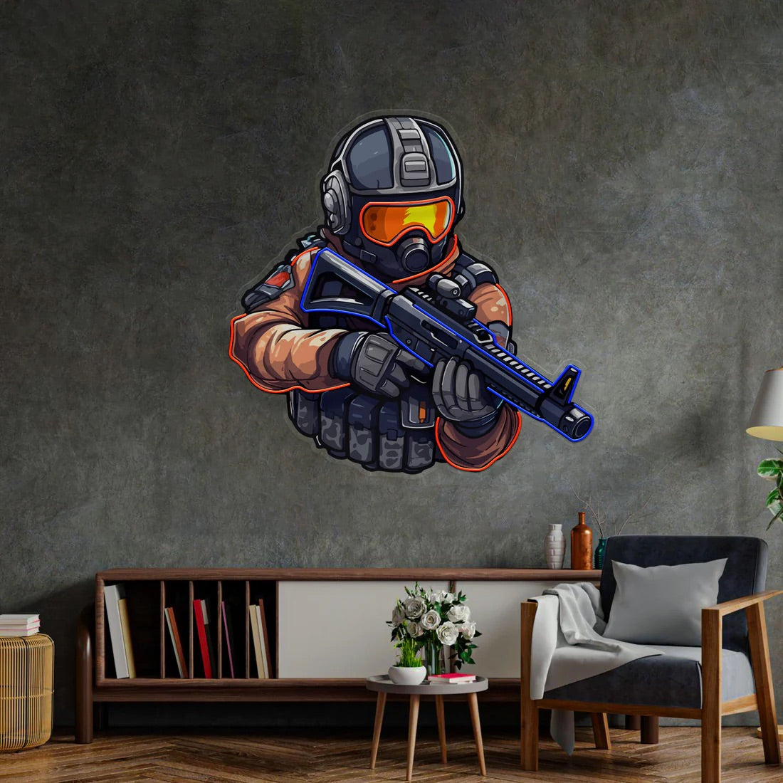 Shooting Games Led Neon Sign Pop Art