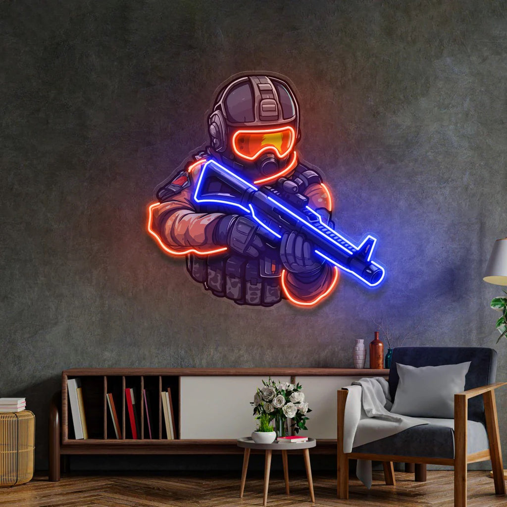 Shooting Games Led Neon Sign Pop Art