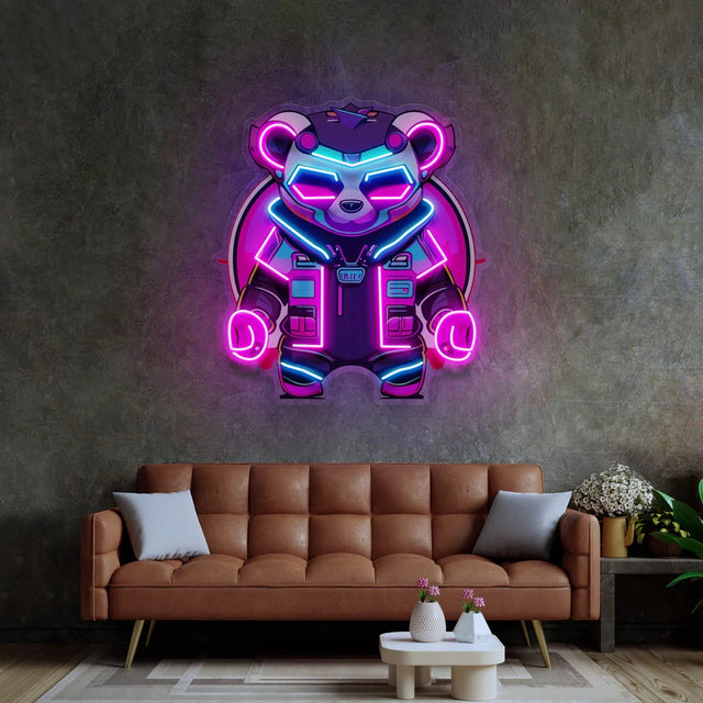 Cyberpunk Panda Pop Art