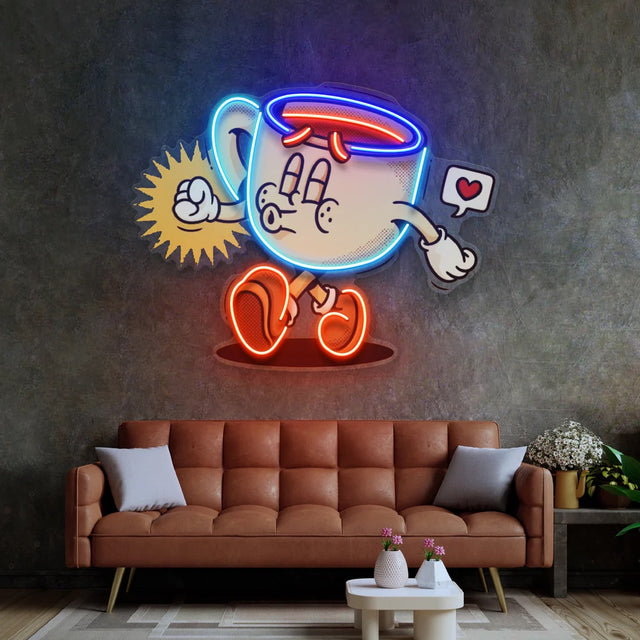 Coffee Cup Cute Trendy Retro Pop Art