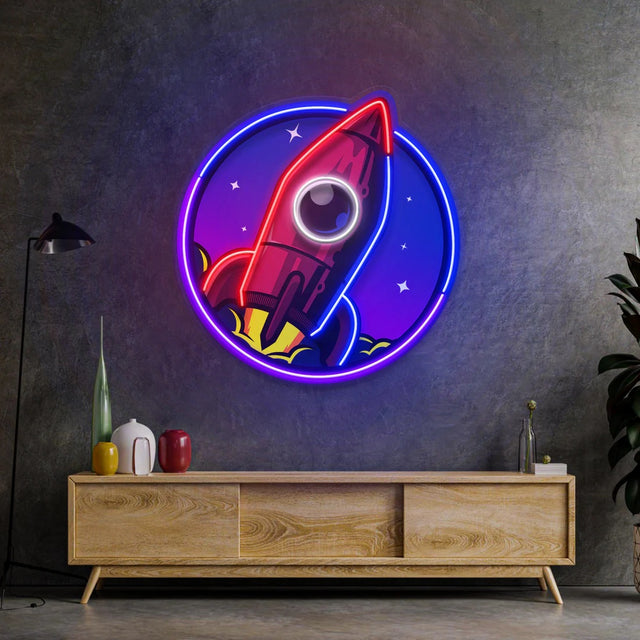 Spaceship Rocket Acrylic Artwork