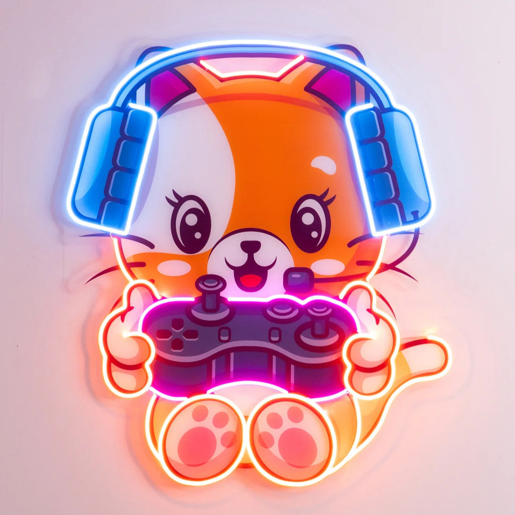 Cute Cat Gamer Pop Art