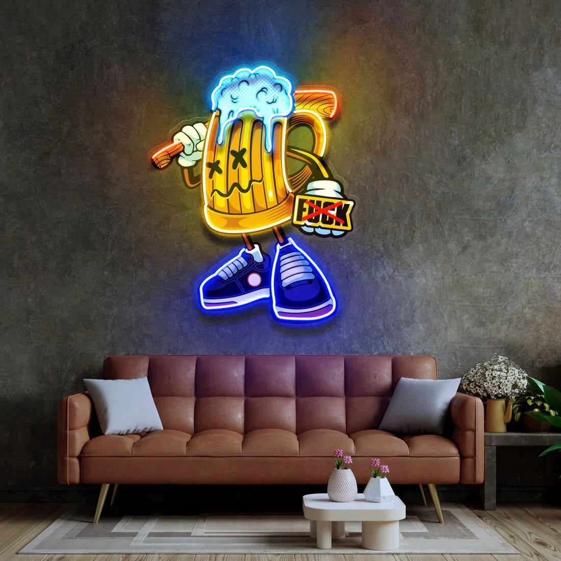 Angry Beer Cartoon Pop Art