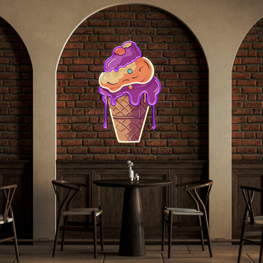 Icecream Cones Artwork Led Neon Sign Light