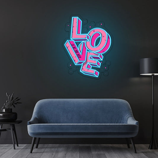 Love is all you need Neon Sign x Acrylic Artwork