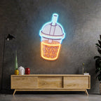 Boba Milktea Neon Acrylic Neon Artwork