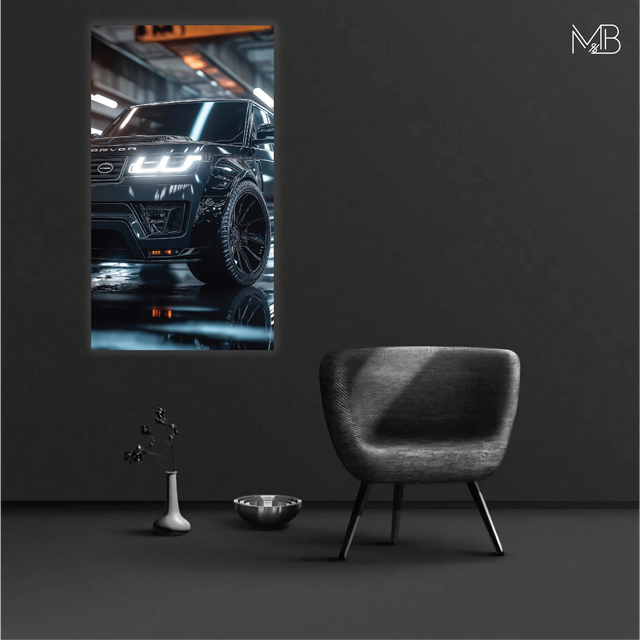 Range Rover Modified Neon Poster