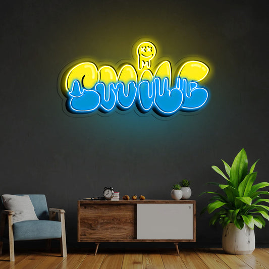 Smile Grafity Neon Sign x Acrylic Artwork