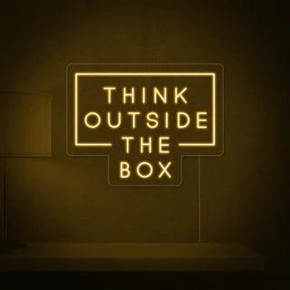 Think Outside The Box Neon Sign