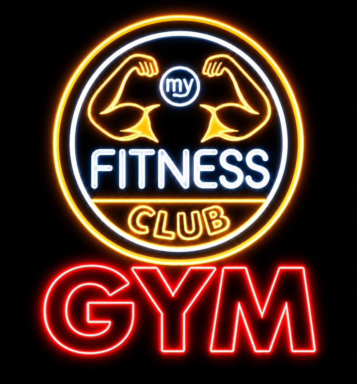 My Fitness Club Gym Neon Sign – Custom LED Neon Light for Gym & Fitness Studio (Waterproof)