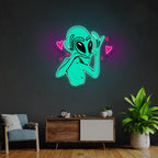 Alien Heart Neon Artwork - The MB Store