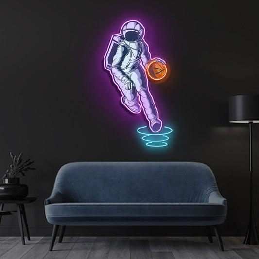 "Astroballer" Neon x Acrylic Artwork - The MB Store