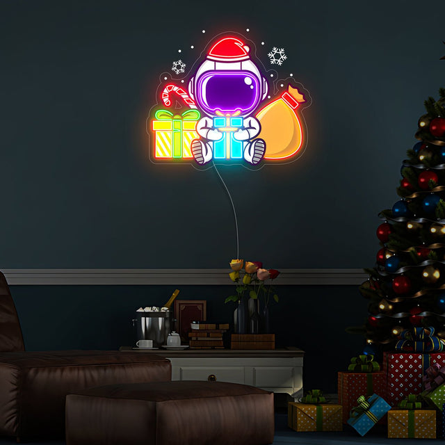 Astronaut Christmas Gifting Led Neon Acrylic Artwork
