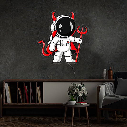 Astronaut Devil Led Neon Acrylic Artwork - The MB Store