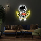"Astronaut Hamburger" Neon x Acrylic Artwork - The MB Store