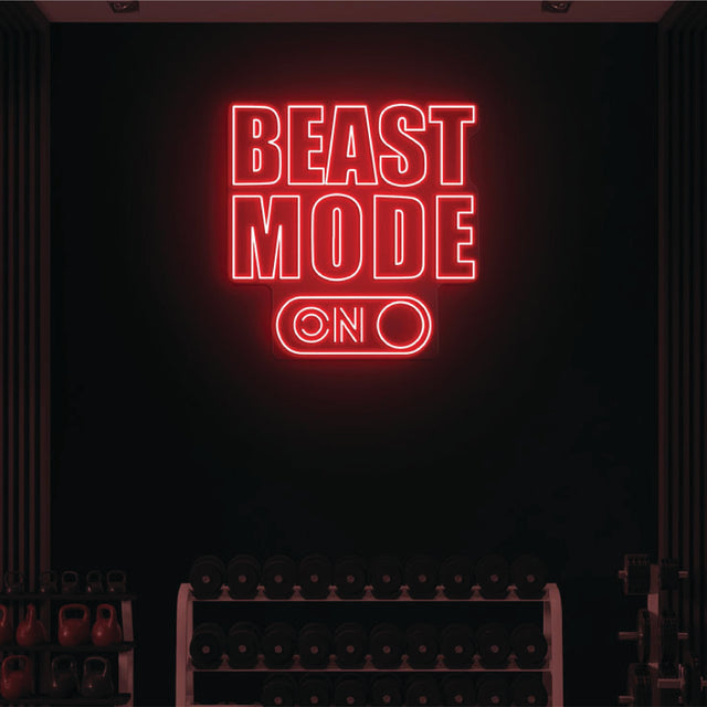 Beast Mode On Neon Sign