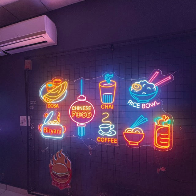 All in One Food Neon sign