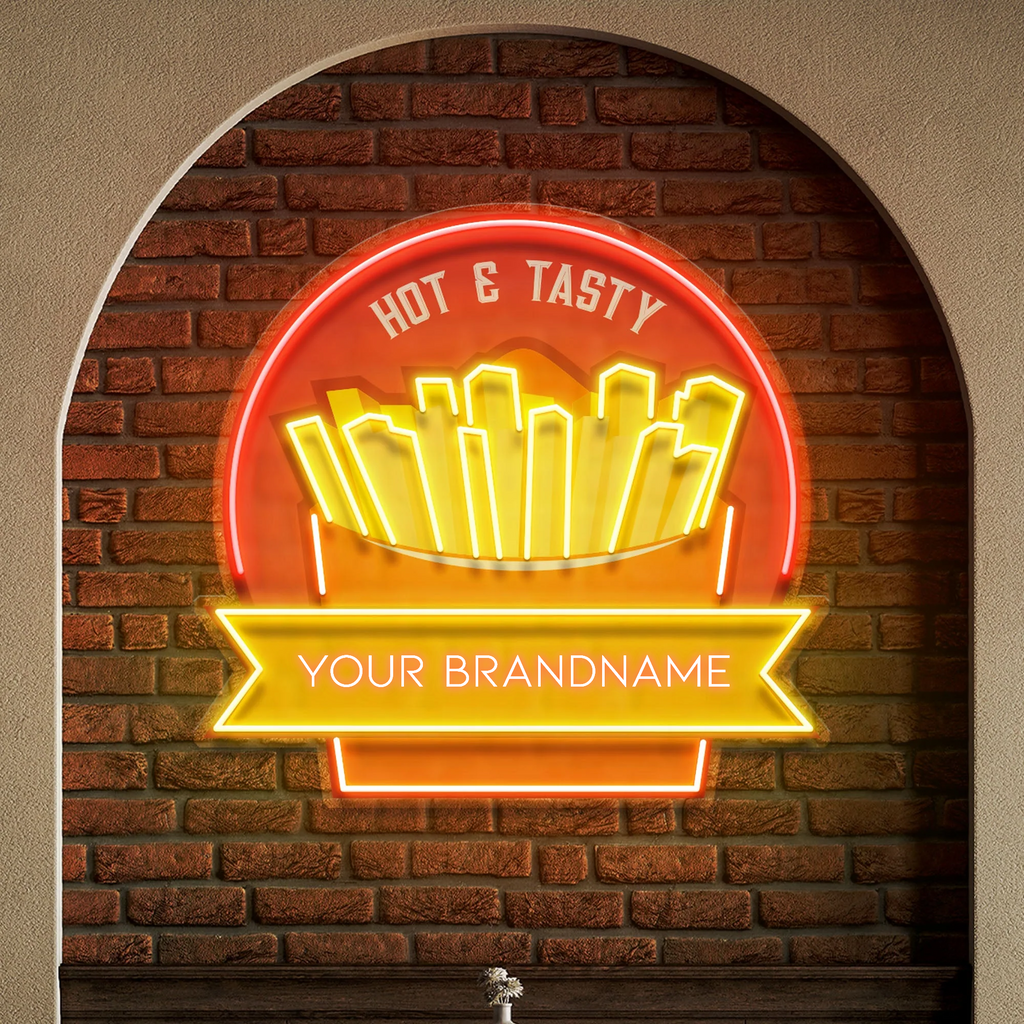 Custom  French Fries Led Neon Sign Light Artwork