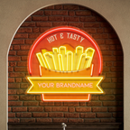 Custom  French Fries Led Neon Sign Light Artwork