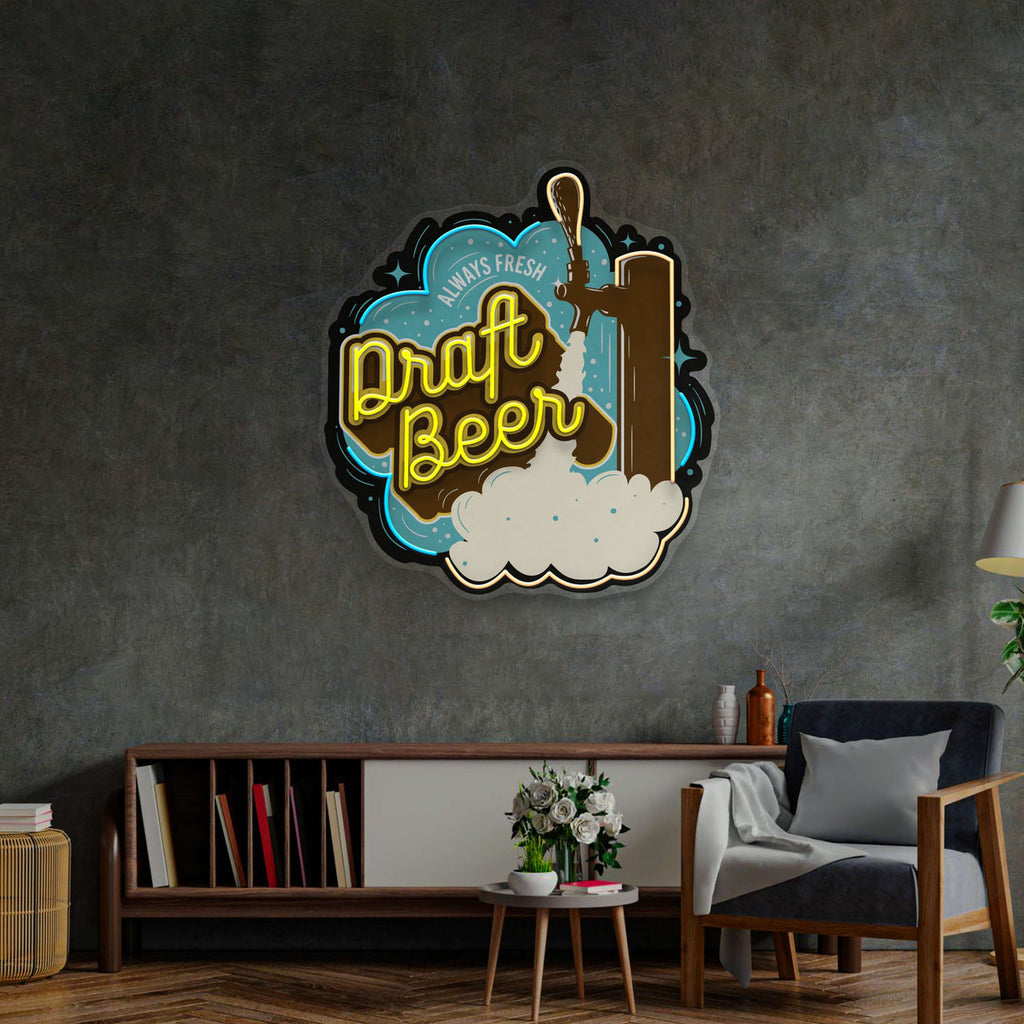 Draft Beer LED Neon Sign Light Pop Art      Write Review