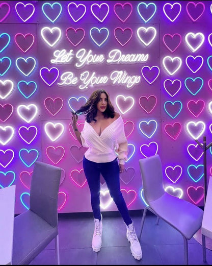 Multi Heart Custom neon signs | Neon for Selfie Point