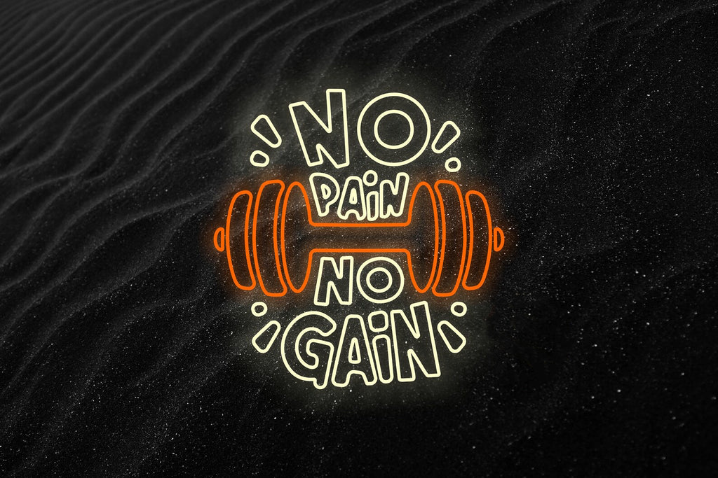 No Pain No gain with Dumbell neon Sign