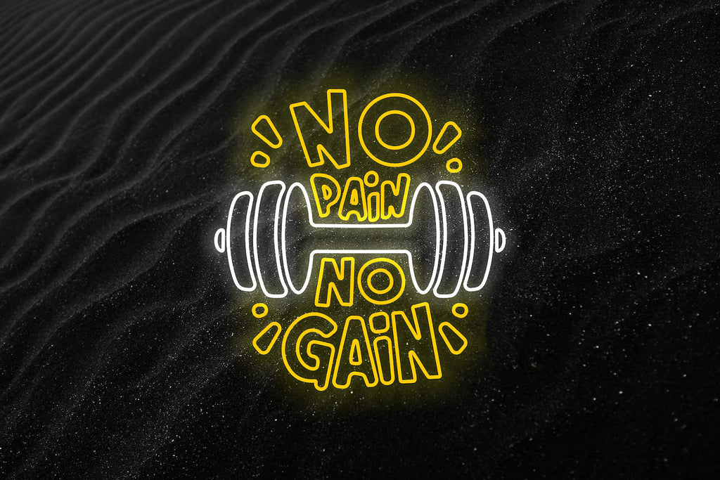 No Pain No gain with Dumbell neon Sign