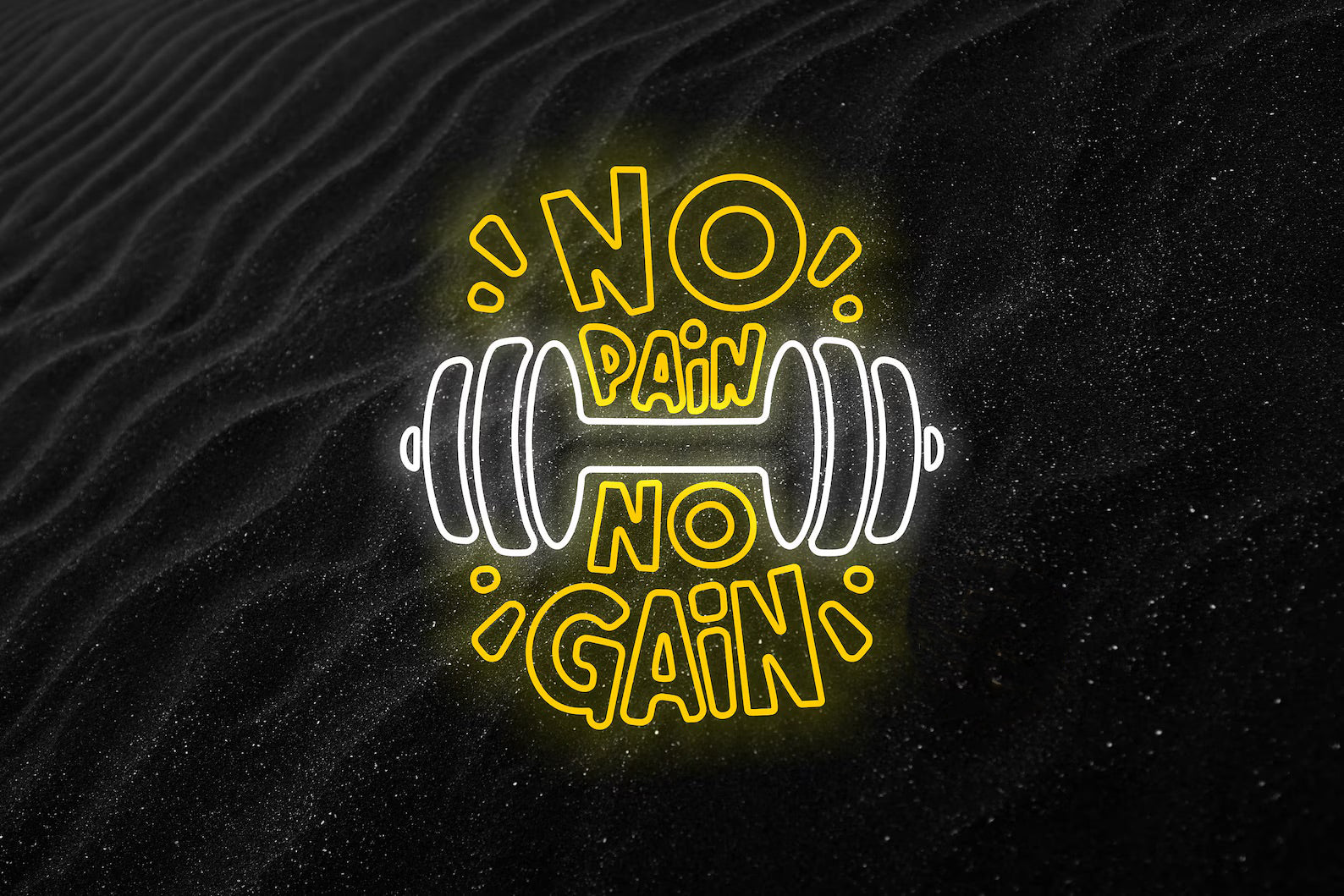 No Pain No gain with Dumbell neon Sign