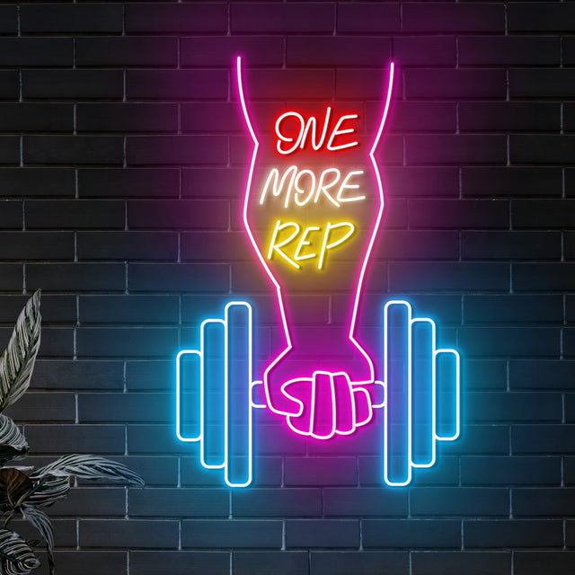 One More Rep Neon Sign