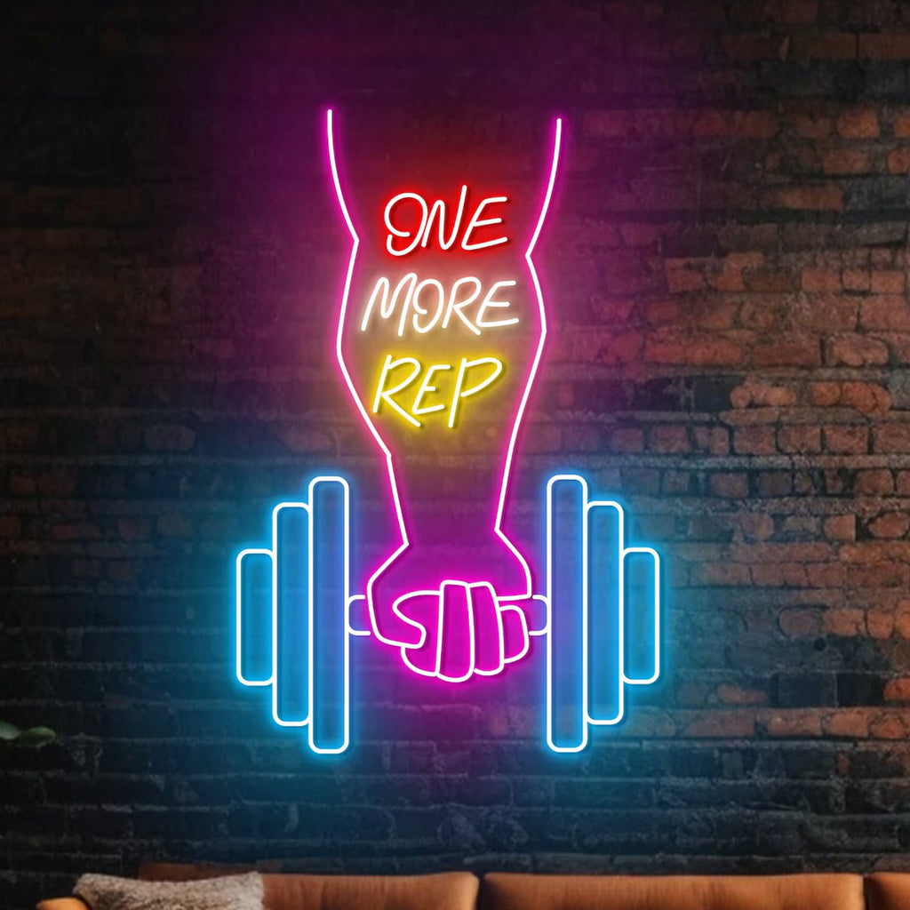 One More Rep Neon Sign