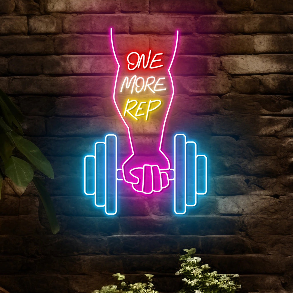 One More Rep Neon Sign