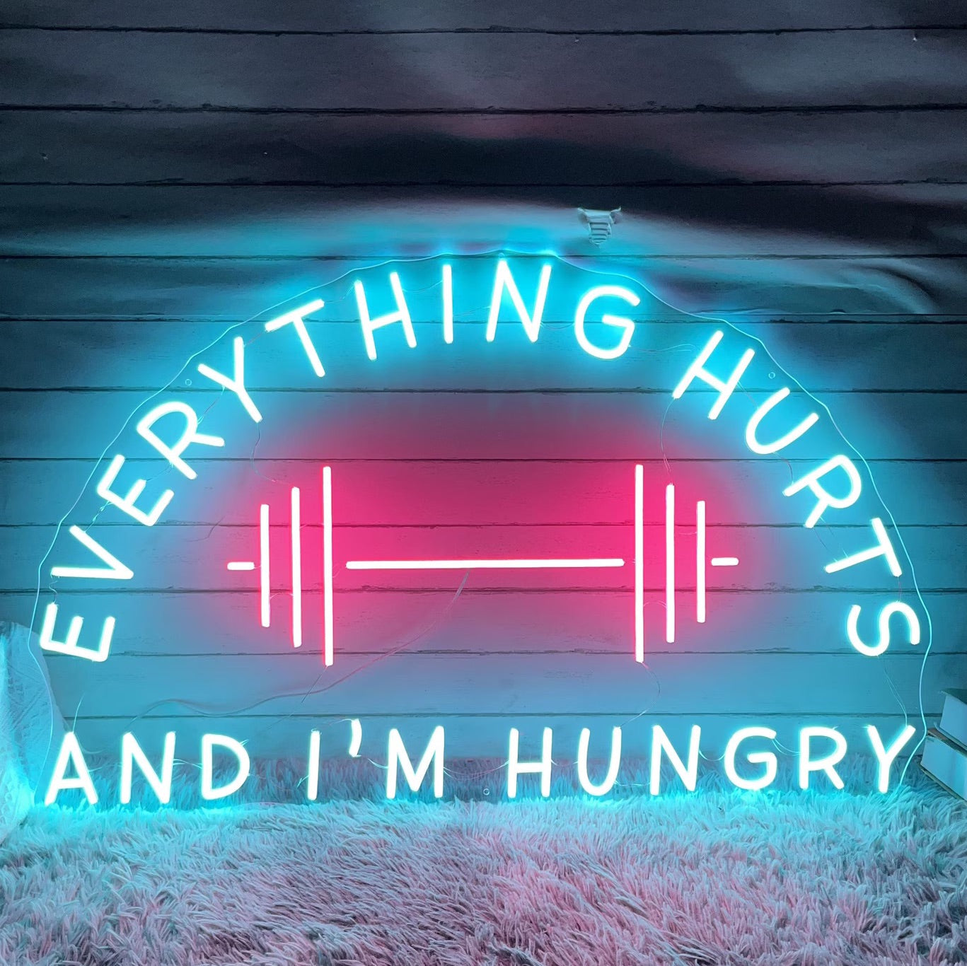 Everything Hurts and i m Hungry  Neon Sign