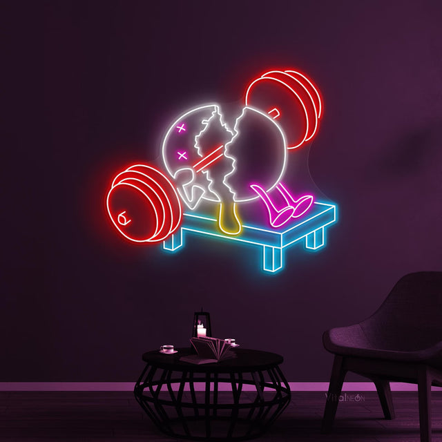 Egg Lifting Weight Neon Sign
