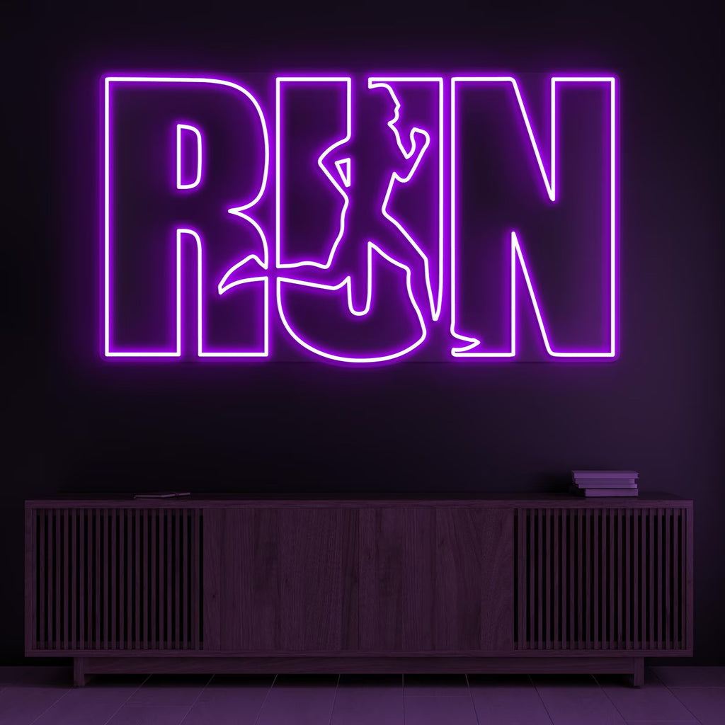 Run Neon Sign