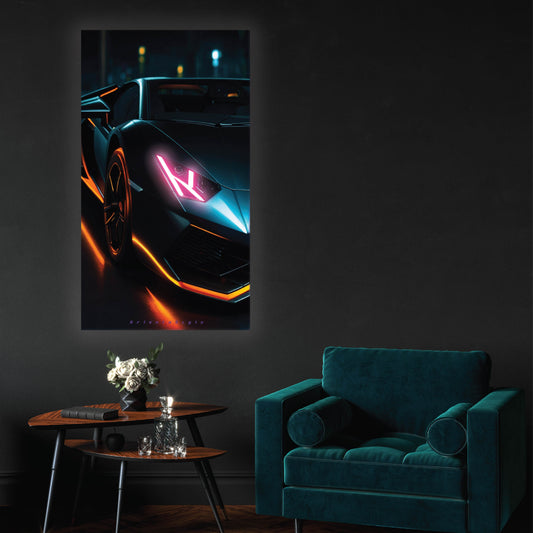 Lamborghini Neon Poster