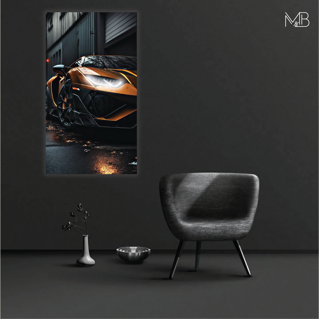 Lamborghini Huracan Neon Poster