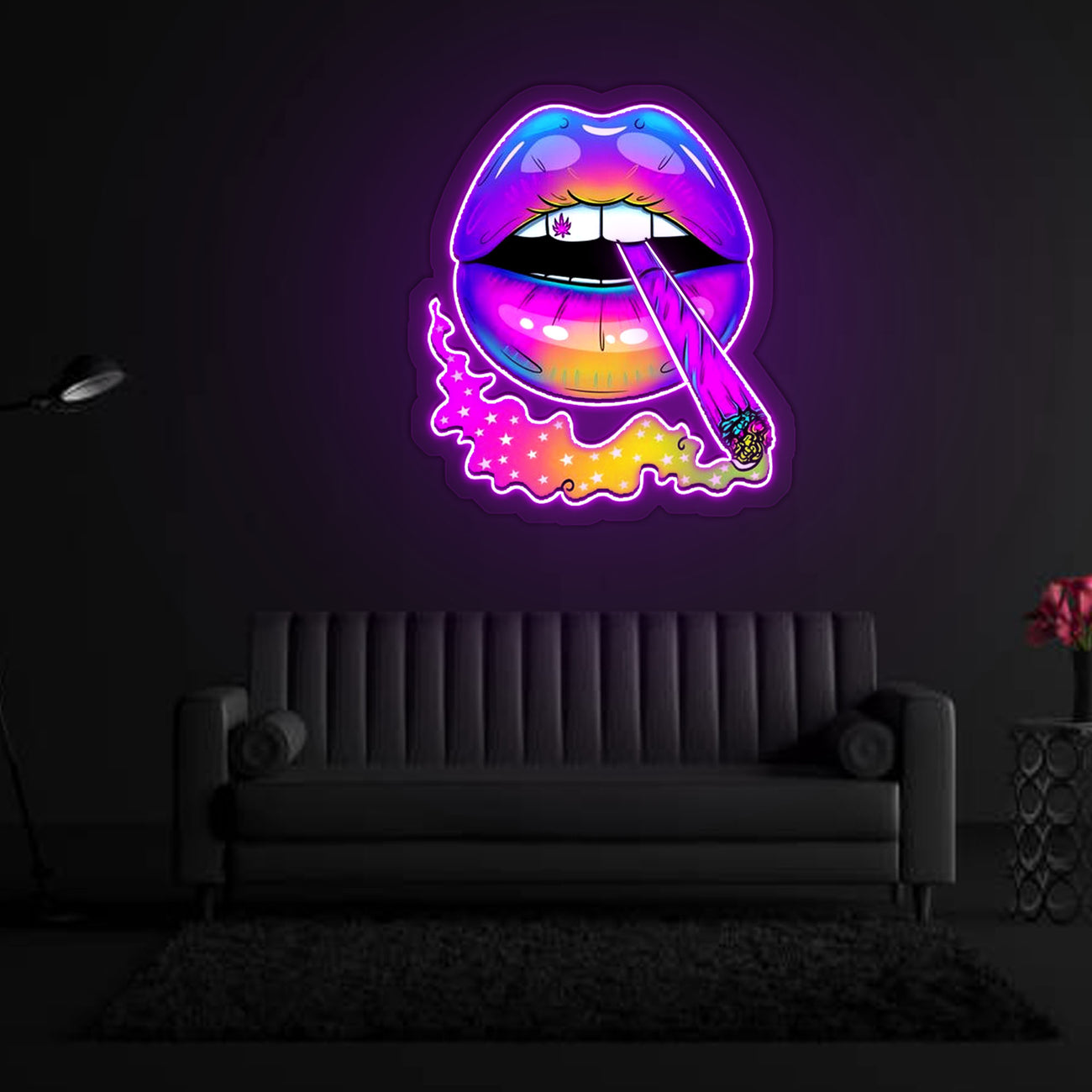 Magic Lip Neon Sign x Acrylic Artwork