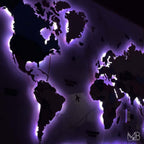 Premium 4-Layer Wooden & Acrylic World Map (Light Color Edition)