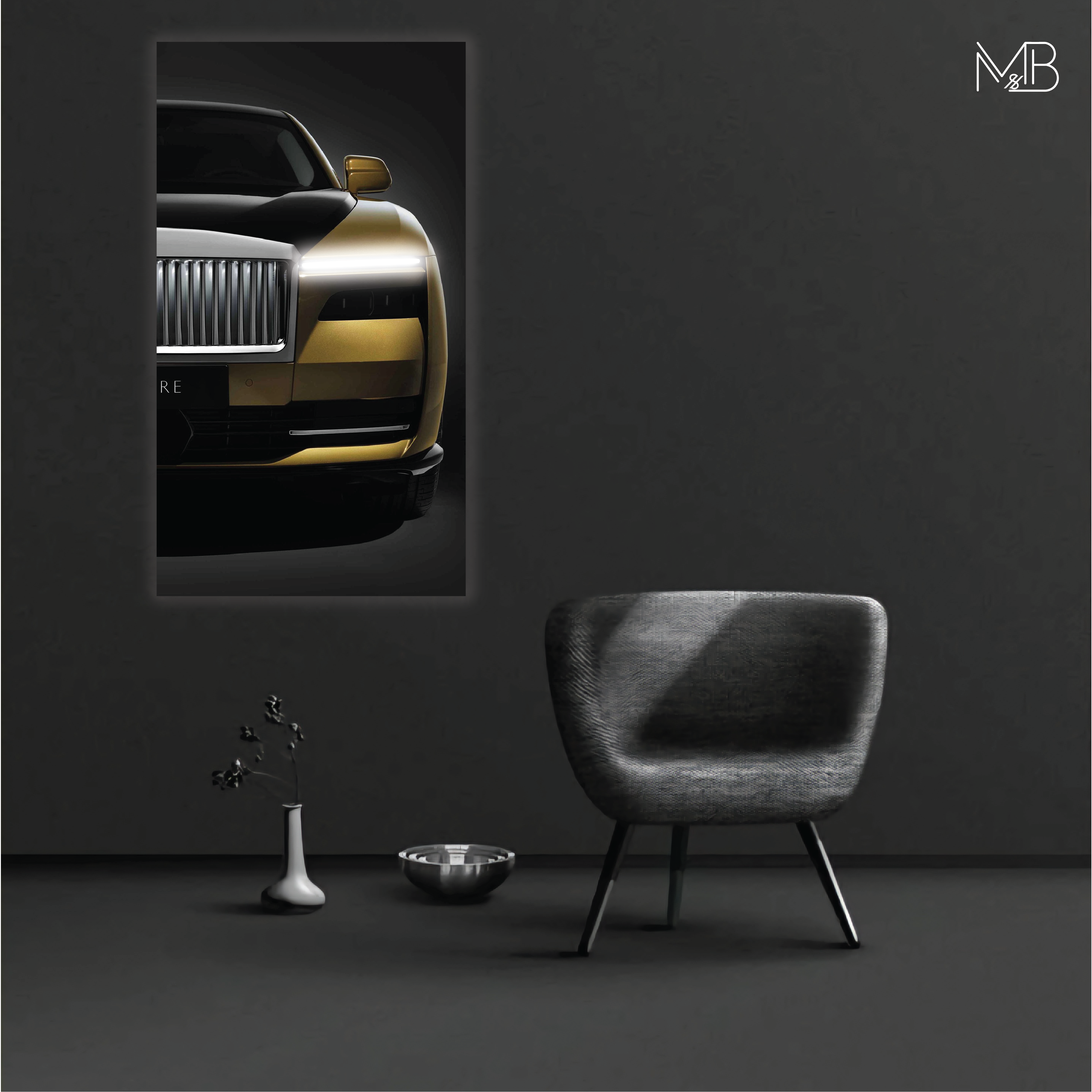 Rolls-Royce Spectre Electric Neon Poster
