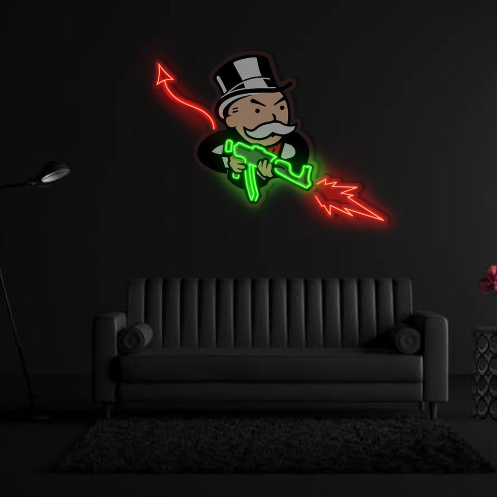 "Shortcut to Wealth" Neon x Acrylic Artwork - The MB Store