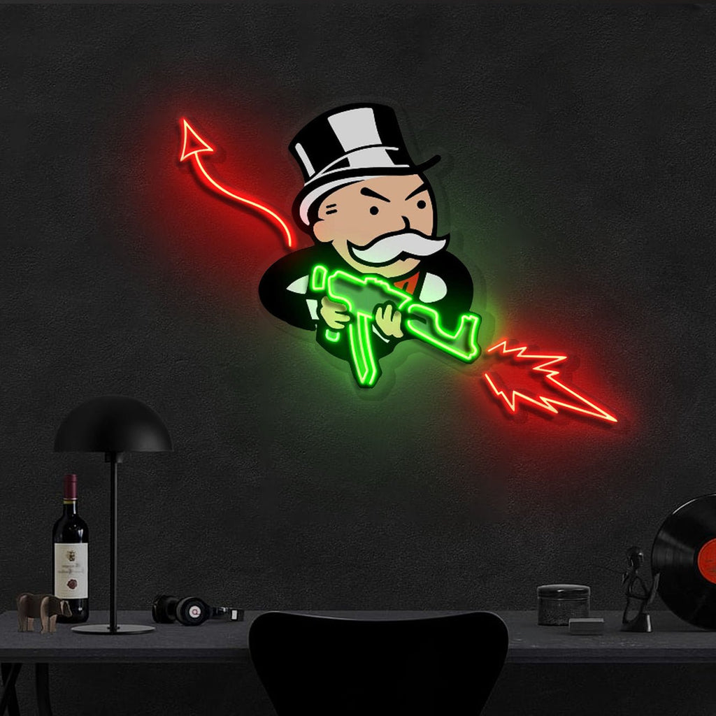 "Shortcut to Wealth" Neon x Acrylic Artwork - The MB Store